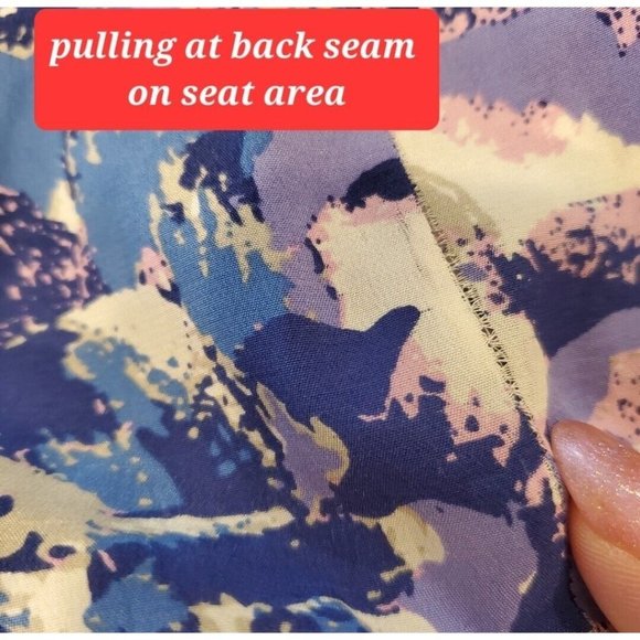 TIBI New York Dress 100% Silk Sz Medium Blue Sleeveless‎ Ruched Front Abstract - Picture 13 of 13